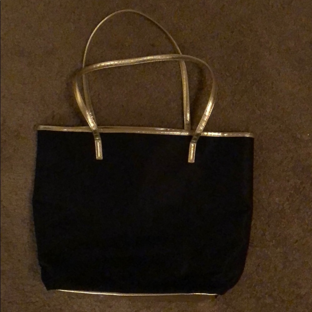 Blk & gold tote bag